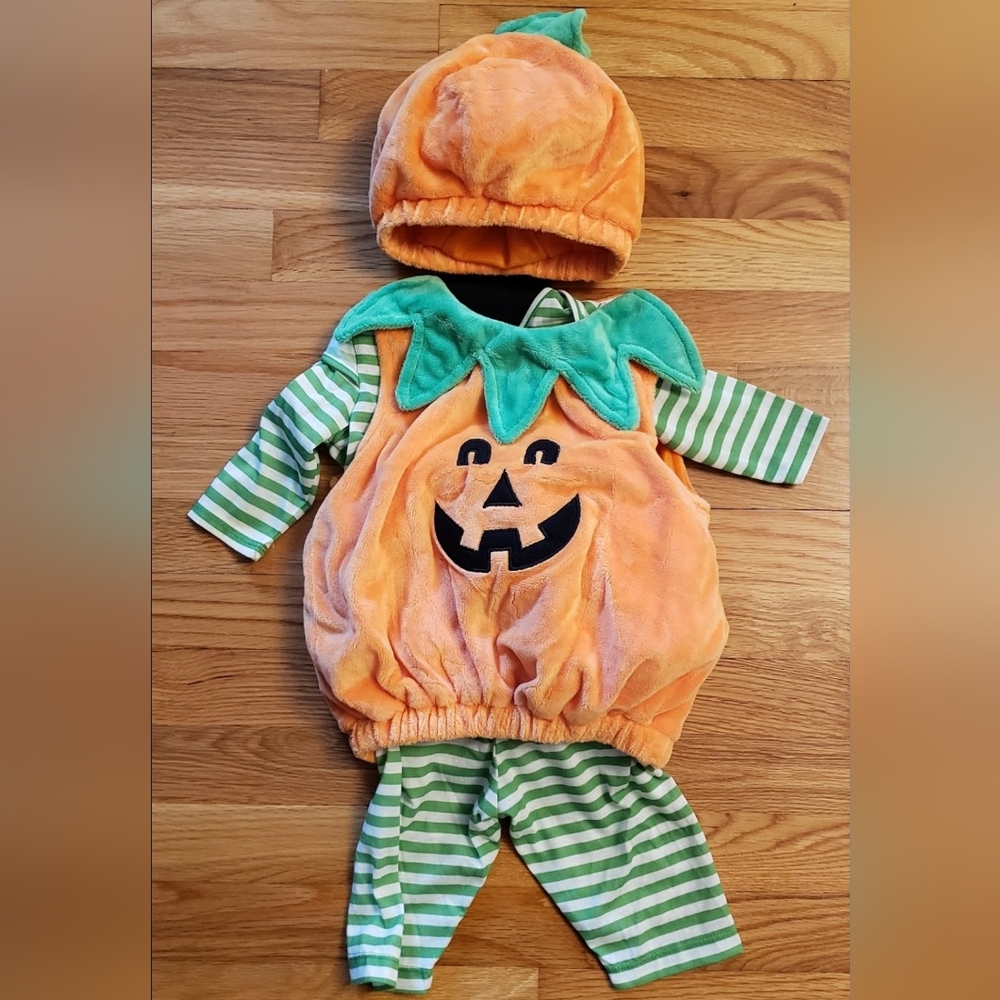 0-6 months pumpkin costume with hat